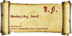 Nedeczky Jenő névjegykártya