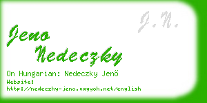 jeno nedeczky business card